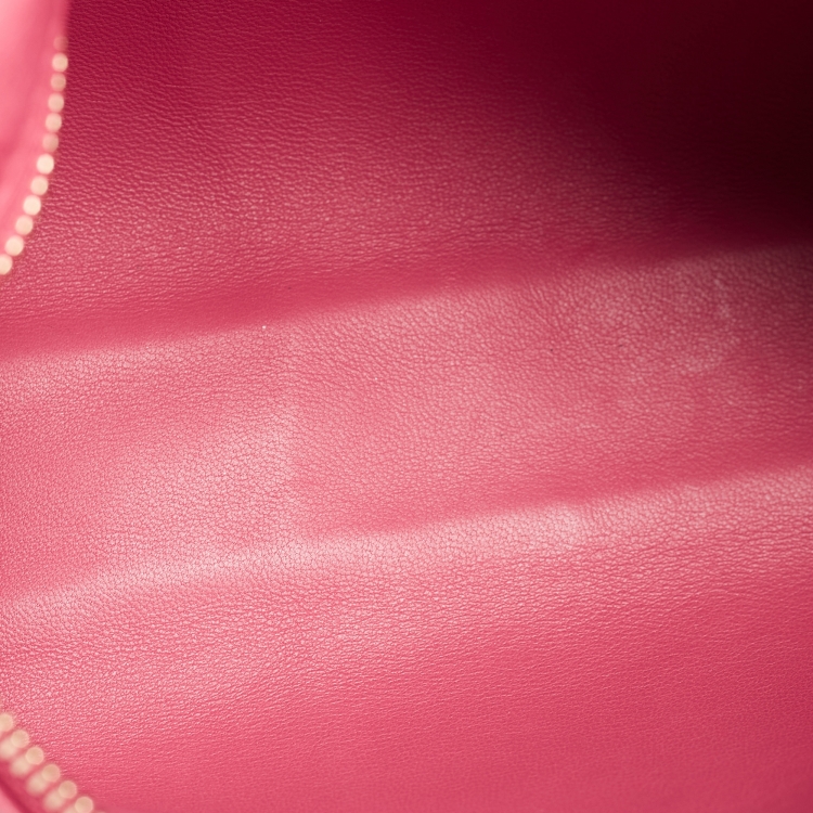 Pre Owned Loro Piana Dark Pink Ostrich L19 Pouch