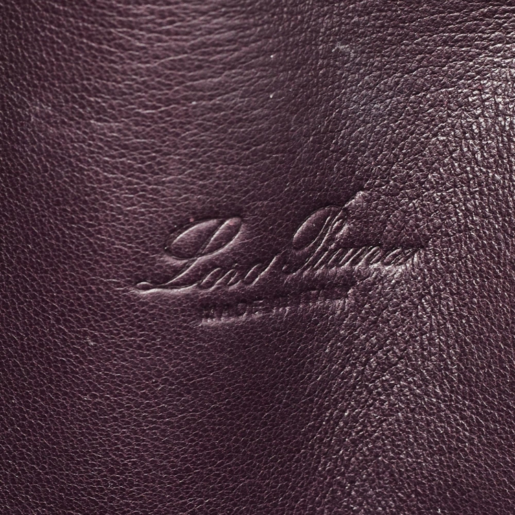 مملوكة مسبقًا Loro Piana Plum Leather Extra Pocket L19 Pouch