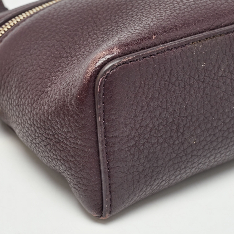 مملوكة مسبقًا Loro Piana Plum Leather Extra Pocket L19 Pouch