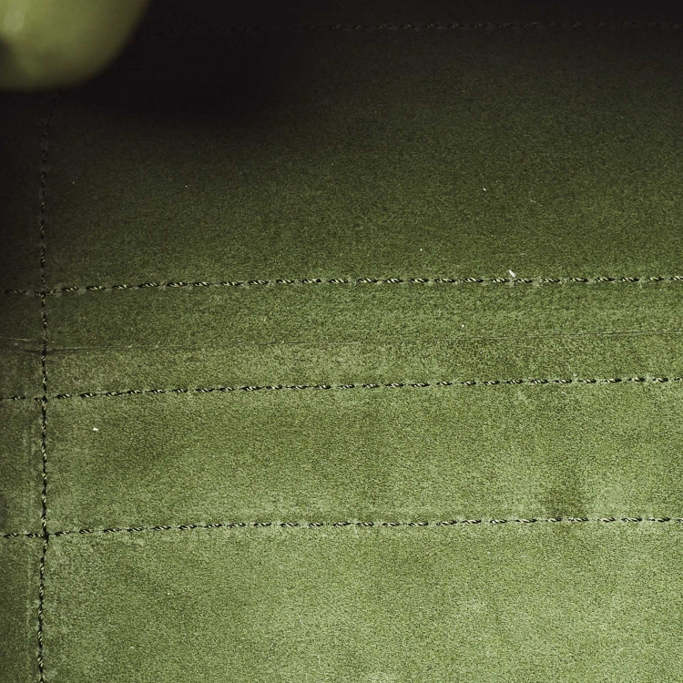 Pre Owned Loro Piana Military Green Leather Micro Bale Bag 