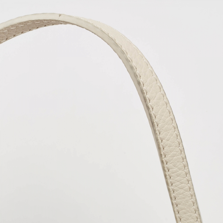 Pre Owned Loro Piana White Leather Extra Pocket L23 Backpack