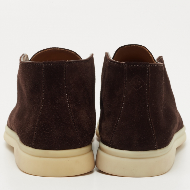 مملوكة مسبقًا Loro Piana Brown Suede Open Walk  Boots Size 37