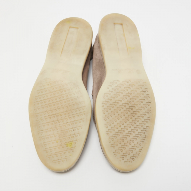 Pre Owned Loro Piana Beige Suede Summer Charm Walk Loafers Size 39