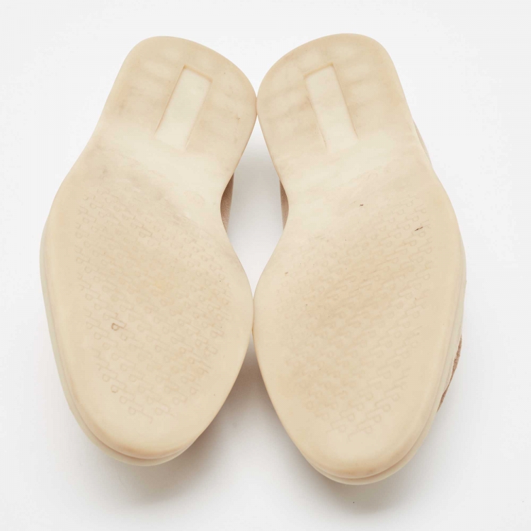 Pre Owned Loro Piana Beige Suede Summer Charms Walk  Loafers Size 39