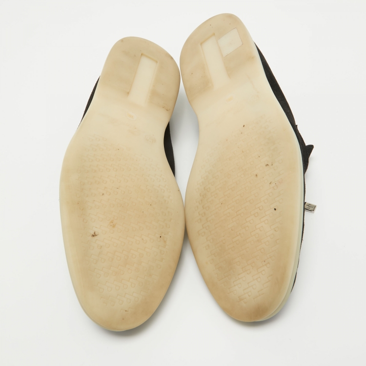 م�ملوكة مسبقًا Loro Piana Black Suede Summer Charms Walk Loafers Size 39.5