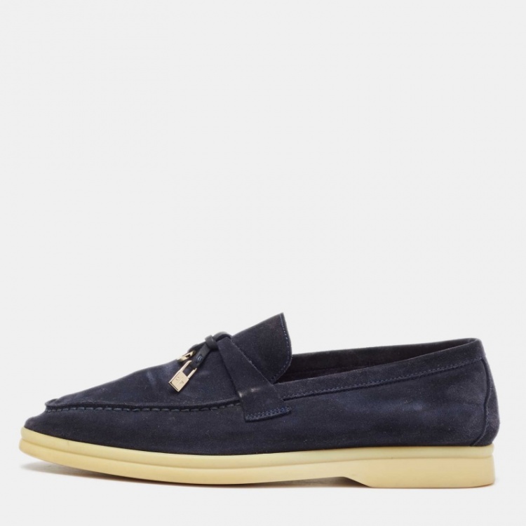 靴 Loro Piana Summer Charms Walk Suede 37 Summer Charms Walk Loafer Suede Natural Light Camel | Loro