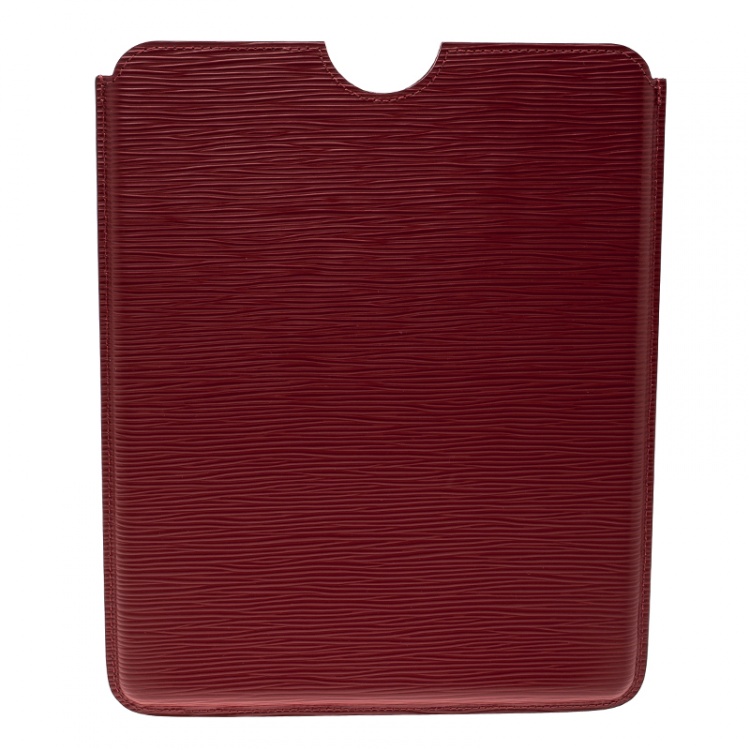 Pre Owned Louis Vuitton Carmine Epi Leather iPad Case