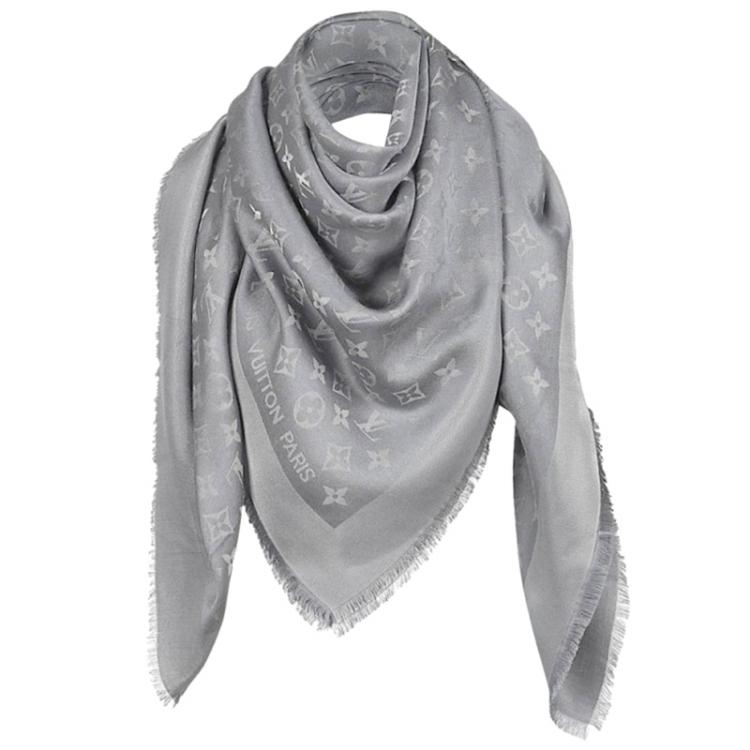 vuitton grey scarf