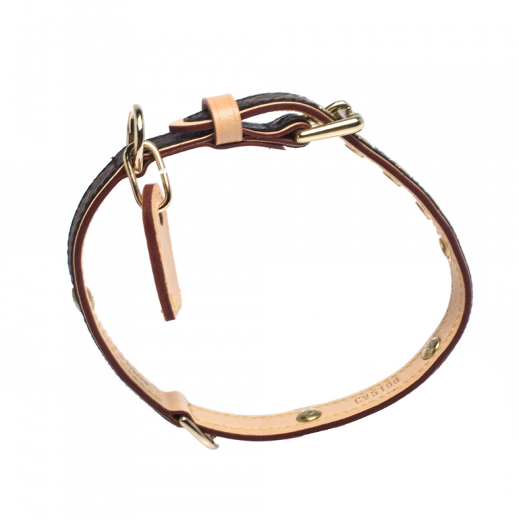 Pre Owned Louis Vuitton Monogram Canvas Baxter Dog Collar PM