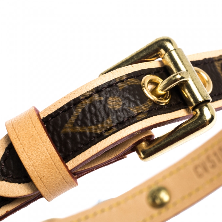 Pre Owned Louis Vuitton Monogram Canvas Baxter Dog Collar PM