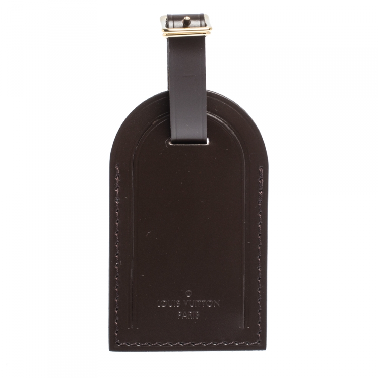 Authentic Louis Vuitton Luggage tag Dark Brown.