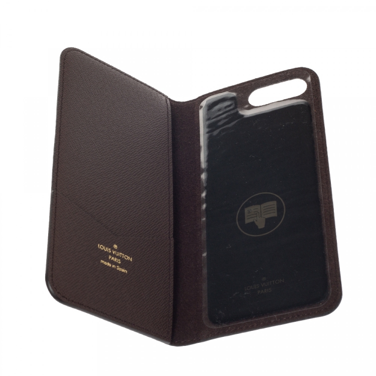 LOUIS VUITTON IPhone 7 Plus Folio Monogram Canvas Phone Case Brown-US