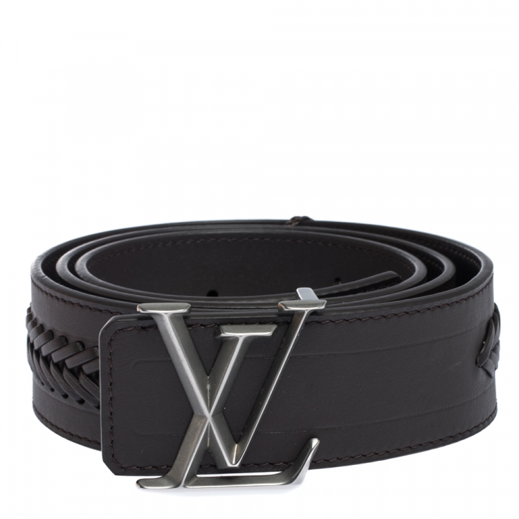 Initiales leather belt Louis Vuitton Black size 90 cm in Leather - 35630530