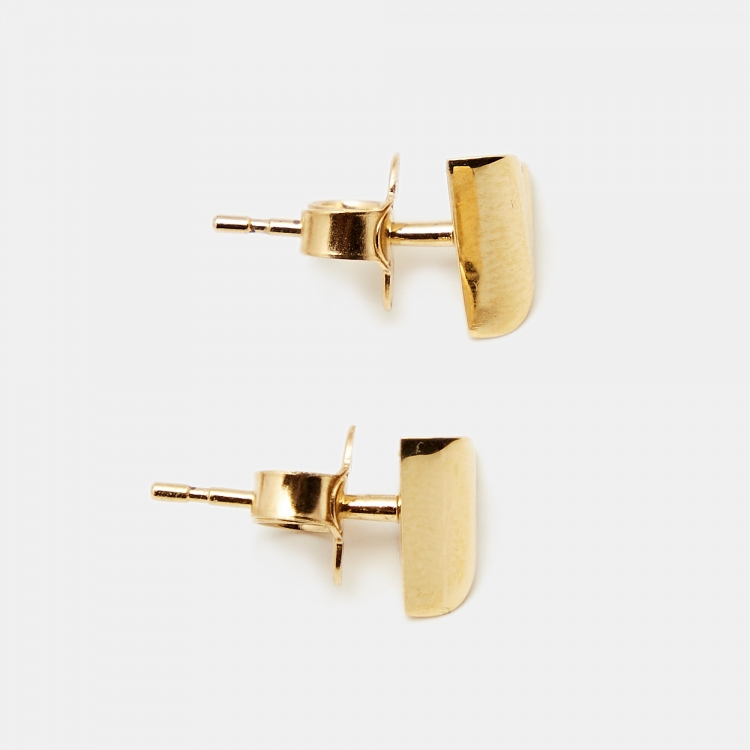 Louis Vuitton Gold Tone Essential V Stud Earrings Louis Vuitton | The  Luxury Closet