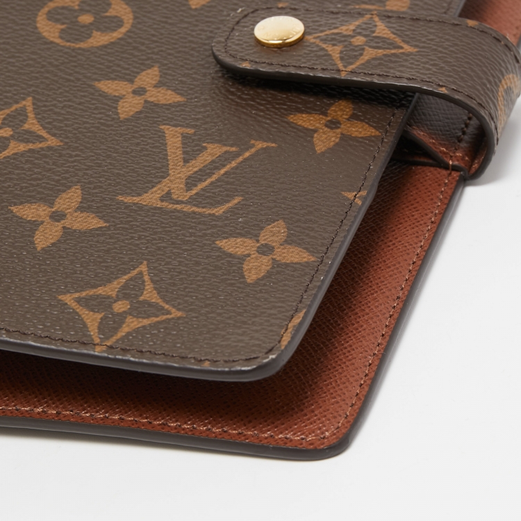 Pre Owned Louis Vuitton Monogram Canvas Medium Ring Agenda Cover