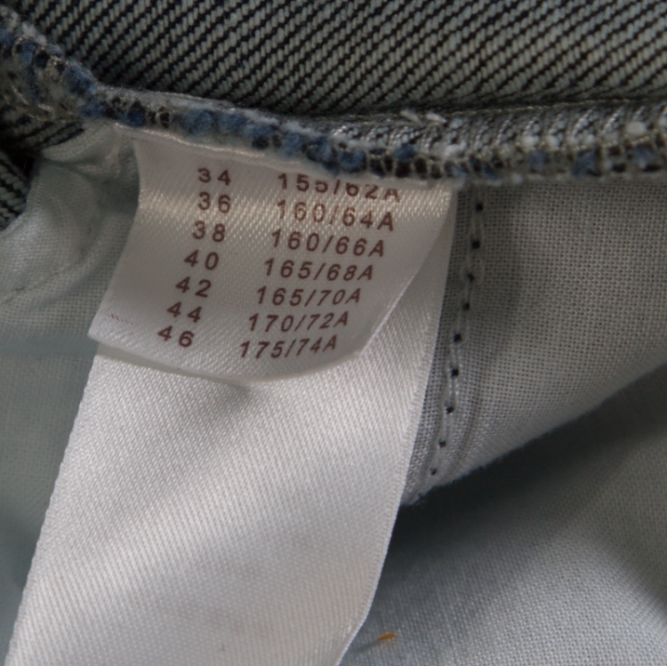 Pre Owned Louis Vuitton Indigo Dark Wash Denim Straight Fit Jeans S