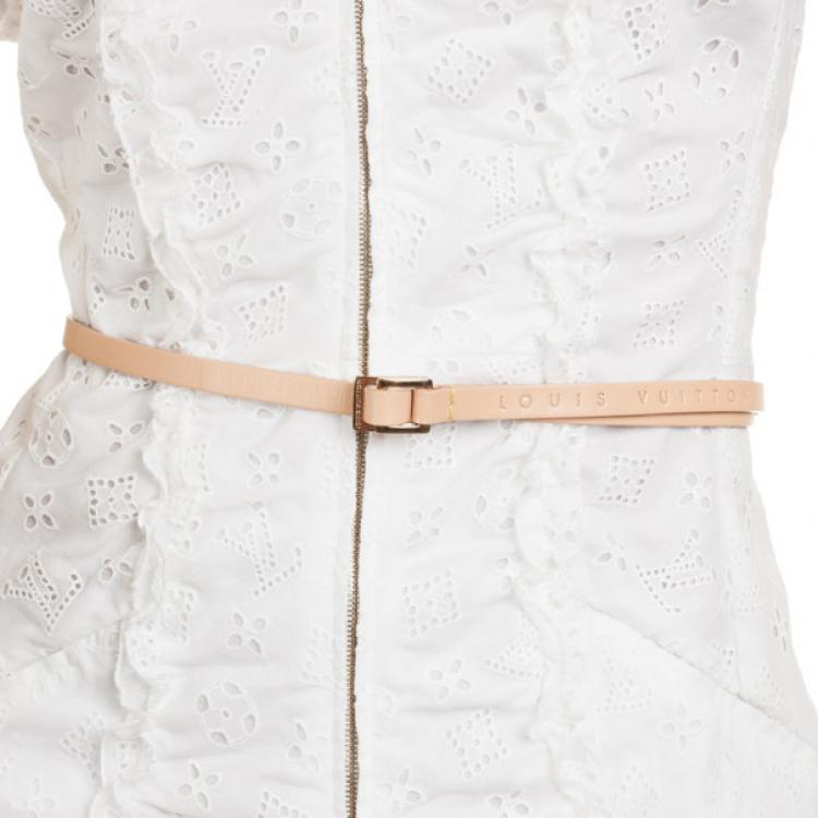 Pre Owned Louis Vuitton Eyelet Dress with Belt