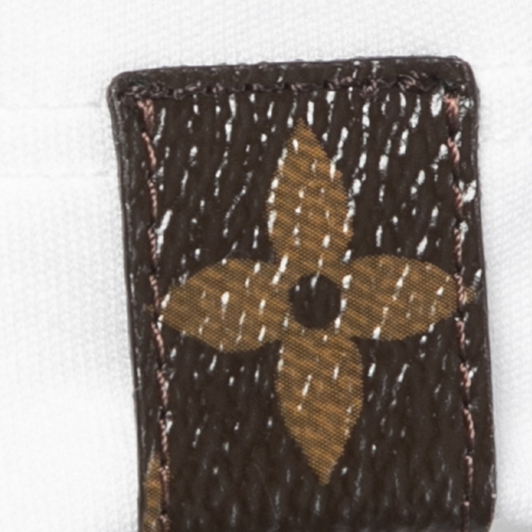 Pre Owned Louis Vuitton  White Chain Print Crew Neck Half Sleeve T-Shirt L