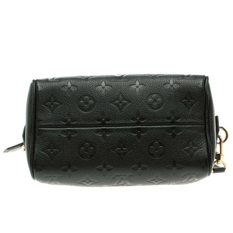 Pre Owned Louis Vuitton Black Monogram Empreinte Leather Speedy Bandouliere 20