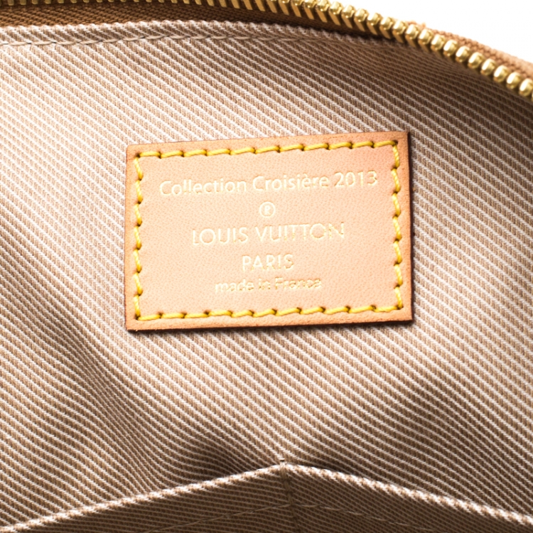 Pre Owned Louis Vuitton Caramel Monogram Applique Canvas Cruise 2013 Collection Speedy Bandouliere 35