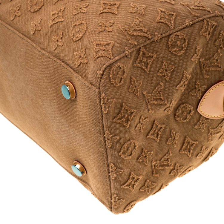 Pre Owned Louis Vuitton Caramel Monogram Applique Canvas Cruise 2013 Collection Speedy Bandouliere 35
