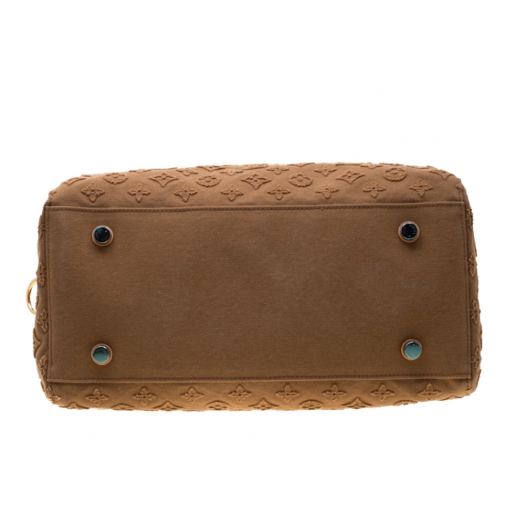 Pre Owned Louis Vuitton Caramel Monogram Applique Canvas Cruise 2013 Collection Speedy Bandouliere 35