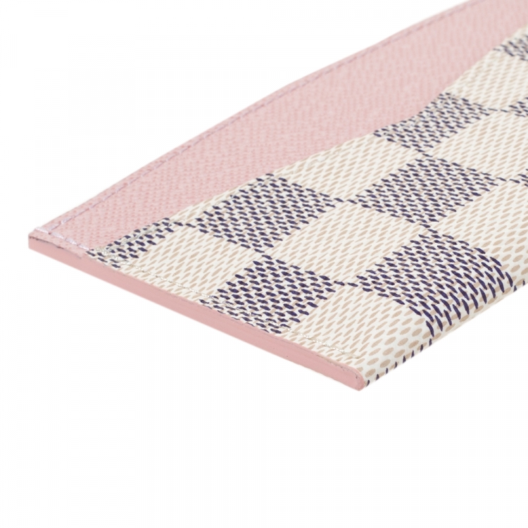 Pre Owned Louis Vuitton Damier Azur Daily Card Holder