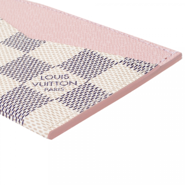 Pre Owned Louis Vuitton Damier Azur Daily Card Holder
