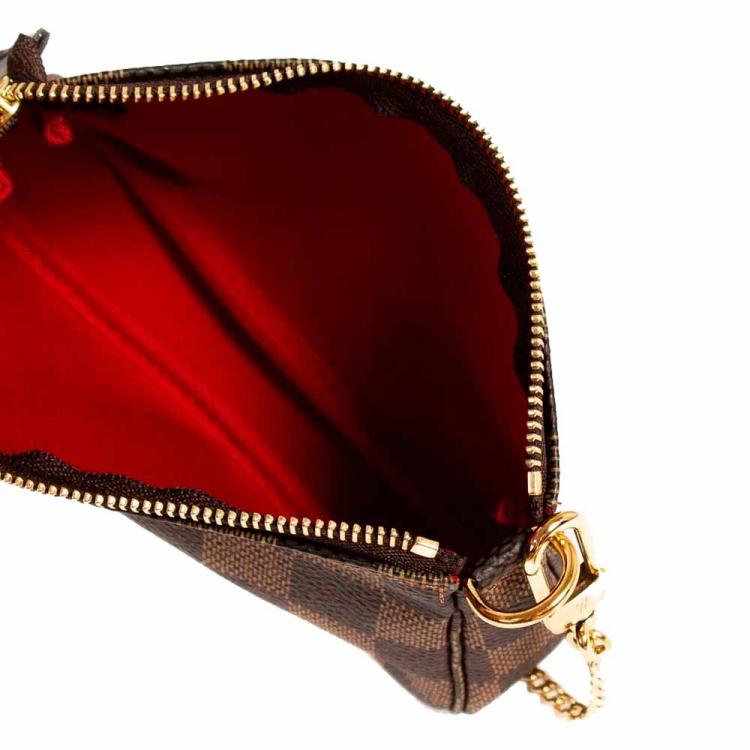 Pre Owned Louis Vuitton Damier Ebene Canvas Mini Pochette Accessoires Bag
