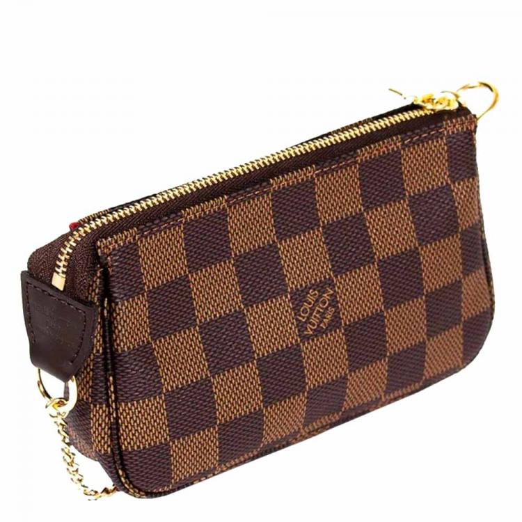 Pre Owned Louis Vuitton Damier Ebene Canvas Mini Pochette Accessoires Bag