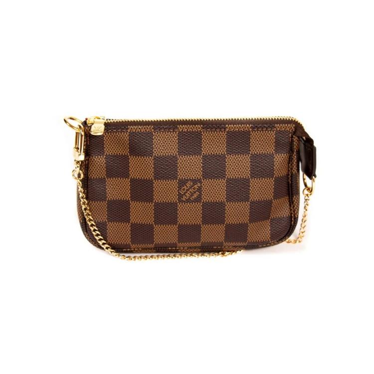 Pre Owned Louis Vuitton Damier Ebene Canvas Mini Pochette Accessoires Bag
