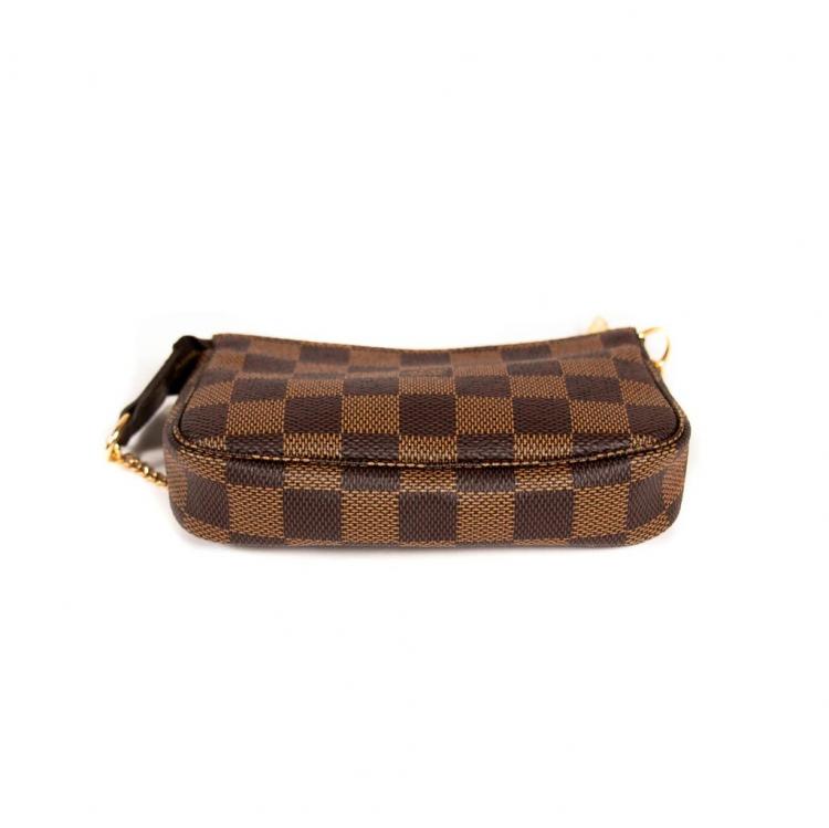 Pre Owned Louis Vuitton Damier Ebene Canvas Mini Pochette Accessoires Bag