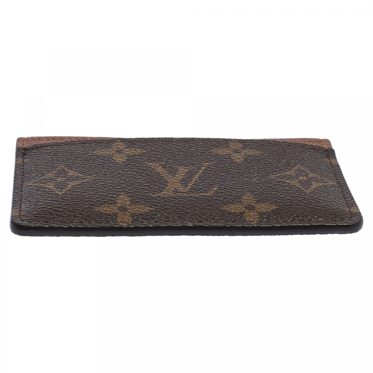 Pre Owned Louis Vuitton Armagnac Monogram Canvas Card Holder