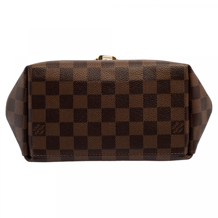 Pre Owned Louis Vuitton Beige/Damier Ebene Canvas and Leather Clapton Backpack