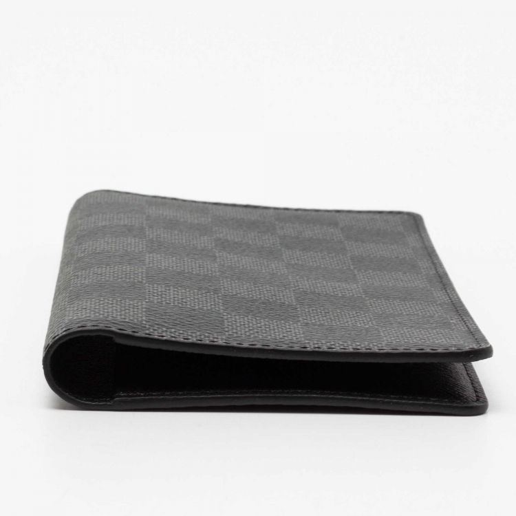 Pre Owned Louis Vuitton Damier Graphite Canvas Checkbook Wallet