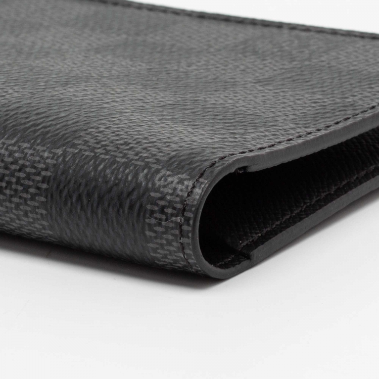 Pre Owned Louis Vuitton Damier Graphite Canvas Checkbook Wallet