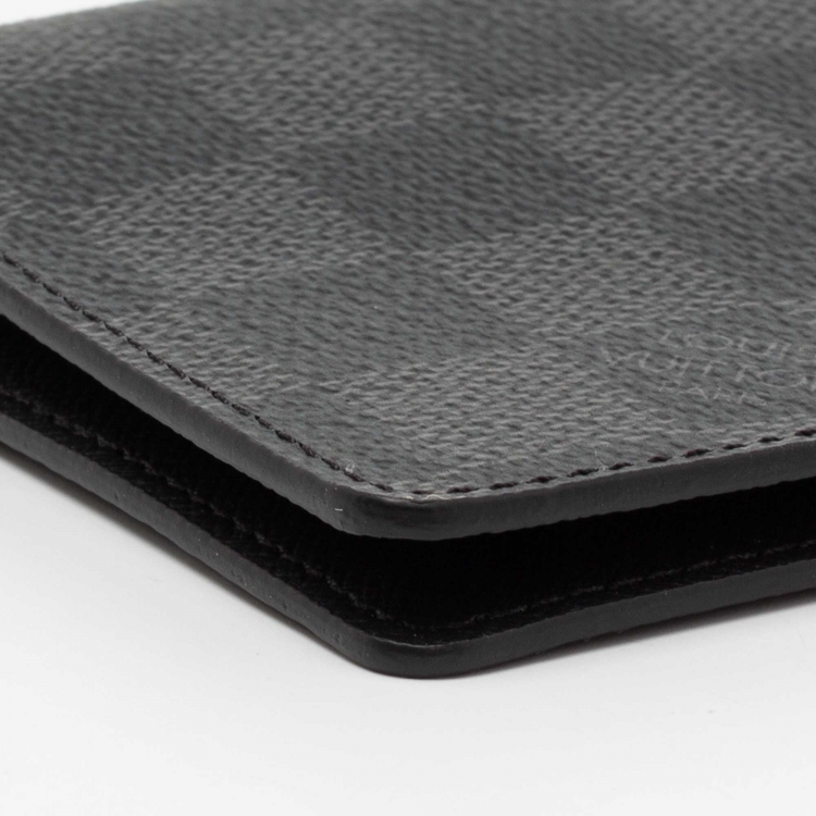 Pre Owned Louis Vuitton Damier Graphite Canvas Checkbook Wallet