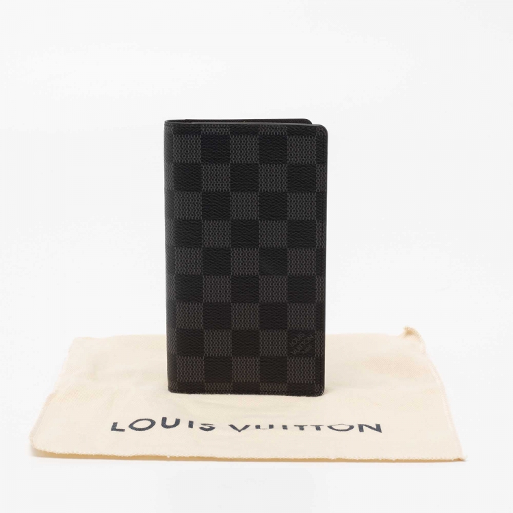 Pre Owned Louis Vuitton Damier Graphite Canvas Checkbook Wallet