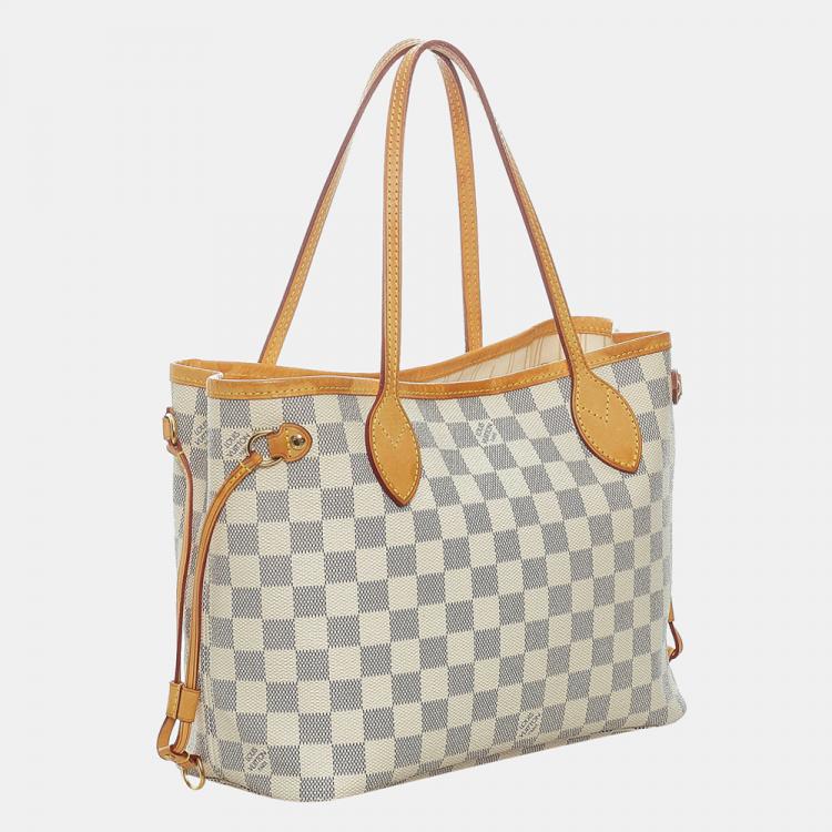 Louis Vuitton White Damier Azur Neverfull PM Louis Vuitton