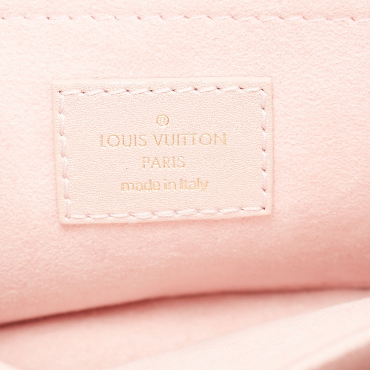 Pre Owned Louis Vuitton Metallic Pink Leather New Wave PM Chain Bag 
