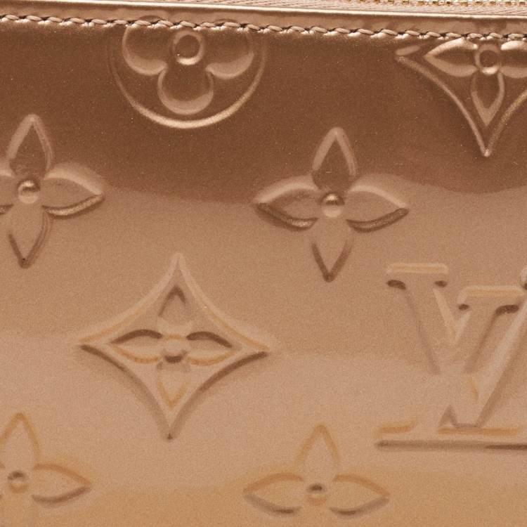 Pre Owned Louis Vuitton Rose Gold Monogram Vernis Mini Pochette Accessoires 