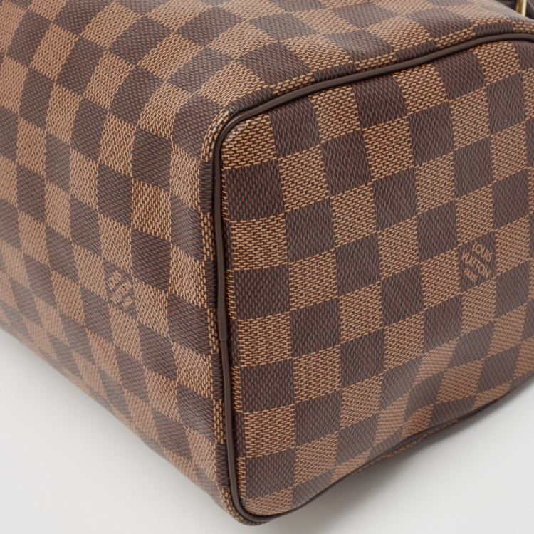 Pre Owned Louis Vuitton Damier Ebene Canvas Speedy 25 Bag