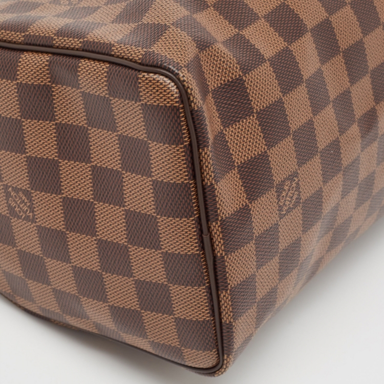 Pre Owned Louis Vuitton Damier Ebene Canvas Speedy 25 Bag