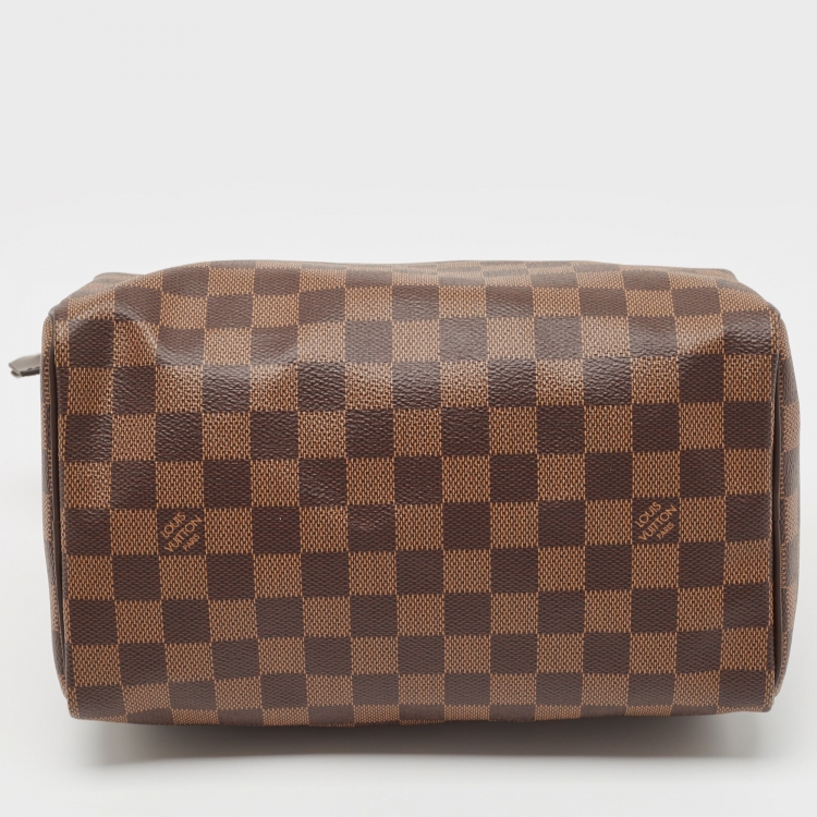 Pre Owned Louis Vuitton Damier Ebene Canvas Speedy 25 Bag