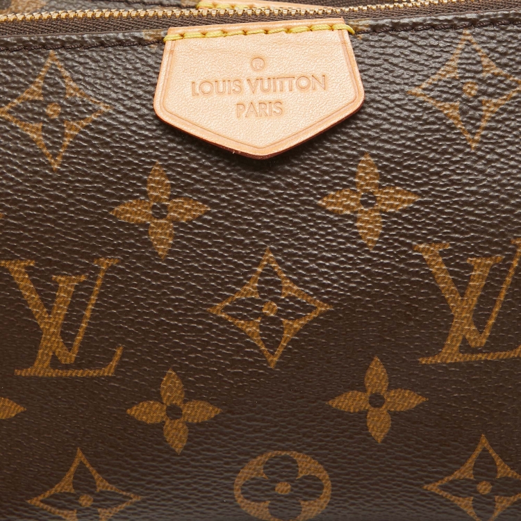 Pre Owned Louis Vuitton Khaki Monogram Canvas Multi Pochette Accessories Bag