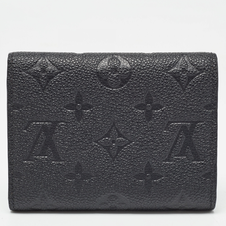 Pre Owned Louis Vuitton Black Monogram Empreinte Leather Victorine Wallet
