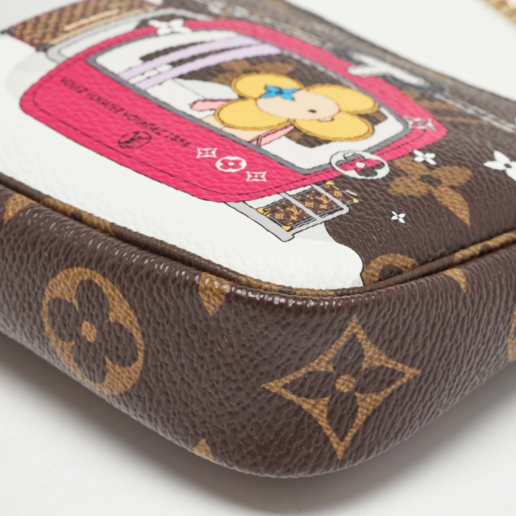 Pre Owned Louis Vuitton Monogram Canvas Mini Courchevel Pochette Accessoires 