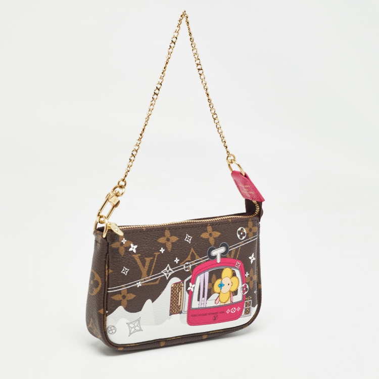 Pre Owned Louis Vuitton Monogram Canvas Mini Courchevel Pochette Accessoires 