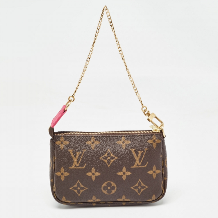 Pre Owned Louis Vuitton Monogram Canvas Mini Courchevel Pochette Accessoires 