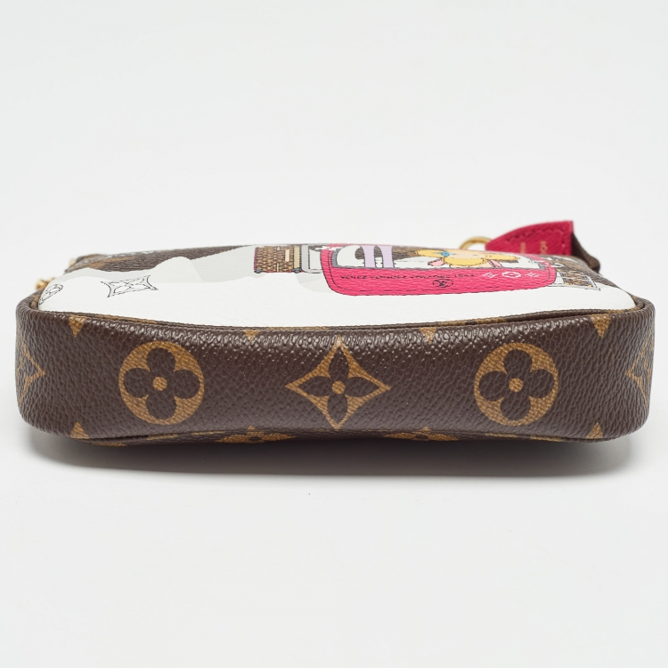 Pre Owned Louis Vuitton Monogram Canvas Mini Courchevel Pochette Accessoires 